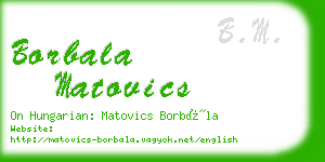 borbala matovics business card